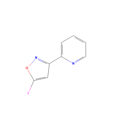 5-iodo-3-pyridin-2-yl-1,2-oxazole (CAS: 393165-18-9) - Chemical Structure and Molecular Formula 