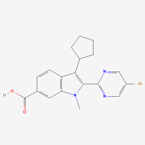 2-(5-bromopyrimidin-2-yl)-3-cyclopentyl-1-methylindole-6-carboxylic acid (CAS: 863885-94-3) - Related Chemical Product