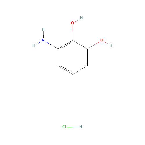3-aminobenzene-1,2-diol;hydrochloride (CAS: 51220-97-4) - Chemical Structure and Molecular Formula 