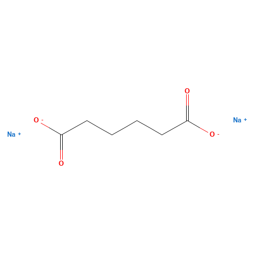 disodium;hexanedioate (CAS: 7486-38-6) - Chemical Structure and Molecular Formula 