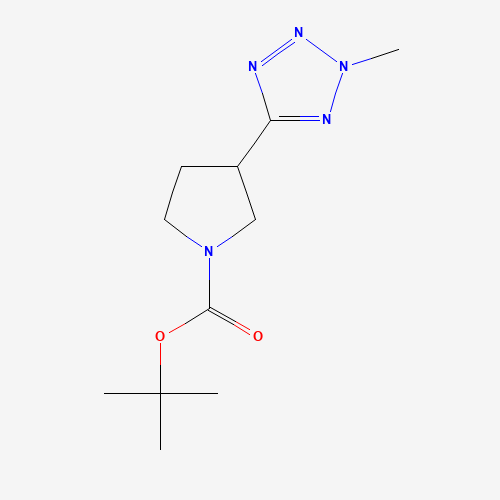 tert-butyl 3-(2-methyltetrazol-5-yl)pyrrolidine-1-carboxylate (CAS: 1225218-83-6) - Chemical Structure and Molecular Formula 