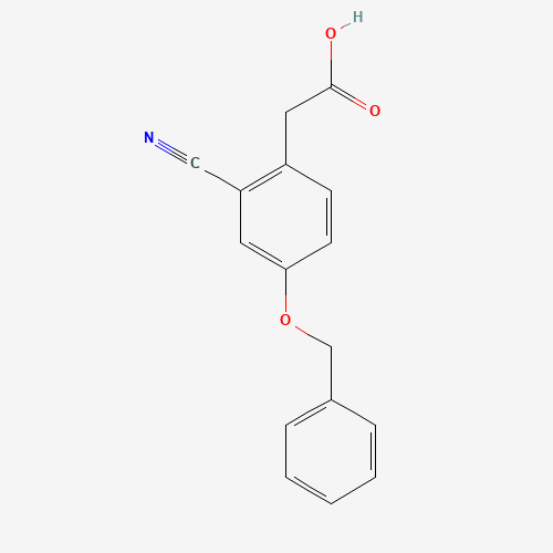 2-(2-cyano-4-phenylmethoxyphenyl)acetic acid (CAS: 1402554-83-9) - Chemical Structure and Molecular Formula 