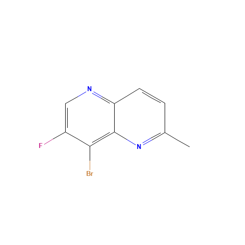 8-bromo-7-fluoro-2-methyl-1,5-naphthyridine (CAS: 1416373-76-6) - Chemical Structure and Molecular Formula 