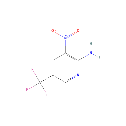 3-nitro-5-(trifluoromethyl)pyridin-2-amine (CAS: 53359-69-6) - Chemical Structure and Molecular Formula 
