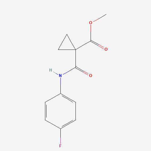 methyl 1-[(4-fluorophenyl)carbamoyl]cyclopropane-1-carboxylate (CAS: 1345847-71-3) - Chemical Structure and Molecular Formula 