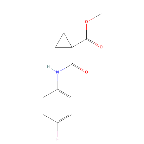 methyl 1-[(4-fluorophenyl)carbamoyl]cyclopropane-1-carboxylate (CAS: 1345847-71-3) - Chemical Structure and Molecular Formula 