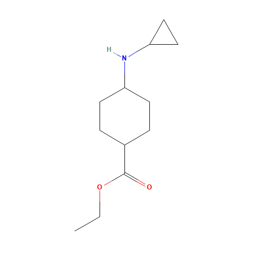ethyl 4-(cyclopropylamino)cyclohexane-1-carboxylate (CAS: 1083048-96-7) - Chemical Structure and Molecular Formula 