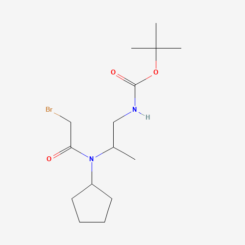 tert-butyl N-[2-[(2-bromoacetyl)-cyclopentylamino]propyl]carbamate (CAS: 1284246-31-6) - Chemical Structure and Molecular Formula 