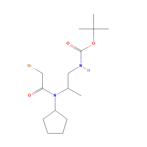tert-butyl N-[2-[(2-bromoacetyl)-cyclopentylamino]propyl]carbamate (CAS: 1284246-31-6) - Related Chemical Product