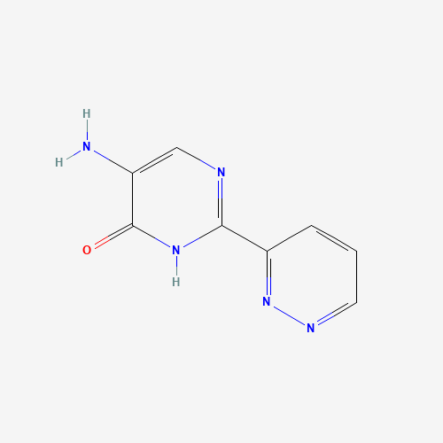 5-amino-2-pyridazin-3-yl-1H-pyrimidin-6-one (CAS: 1343460-11-6) - Chemical Structure and Molecular Formula 