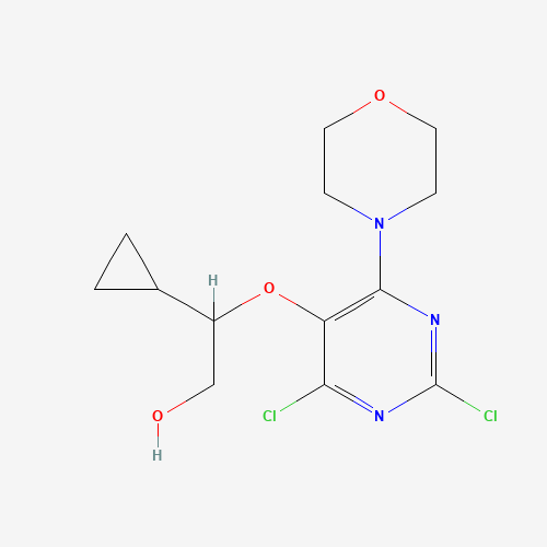 2-cyclopropyl-2-(2,4-dichloro-6-morpholin-4-ylpyrimidin-5-yl)oxyethanol (CAS: 1572048-53-3) - Related Chemical Product