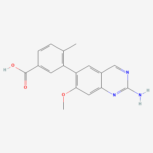 3-(2-amino-7-methoxyquinazolin-6-yl)-4-methylbenzoic acid (CAS: 1191932-25-8) - Chemical Structure and Molecular Formula 