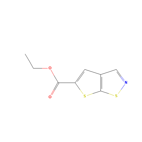 ethyl thieno[3,2-d][1,2]thiazole-5-carboxylate (CAS: 74598-11-1) - Chemical Structure and Molecular Formula 