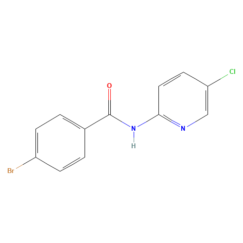 4-bromo-N-(5-chloropyridin-2-yl)benzamide (CAS: 300670-29-5) - Chemical Structure and Molecular Formula 