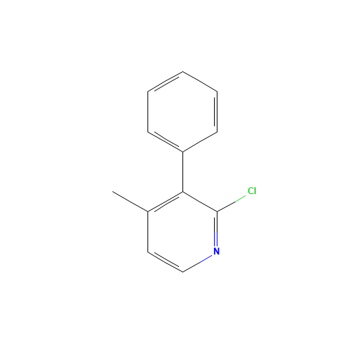 2-chloro-4-methyl-3-phenylpyridine (CAS: 101875-77-8) - Chemical Structure and Molecular Formula 