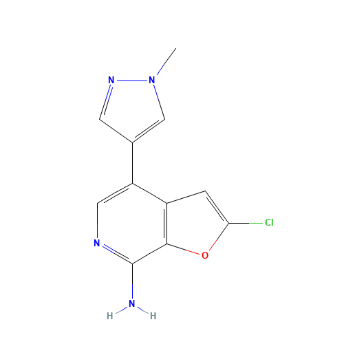 2-chloro-4-(1-methylpyrazol-4-yl)furo[2,3-c]pyridin-7-amine (CAS: 1326714-34-4) - Related Chemical Product