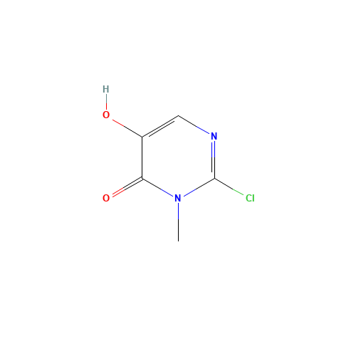 2-chloro-5-hydroxy-3-methylpyrimidin-4-one (CAS: 1333240-10-0) - Chemical Structure and Molecular Formula 
