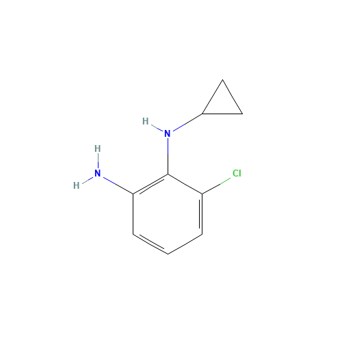3-chloro-2-N-cyclopropylbenzene-1,2-diamine (CAS: 1092286-38-8) - Chemical Structure and Molecular Formula 