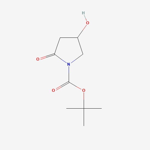 tert-butyl 4-hydroxy-2-oxopyrrolidine-1-carboxylate (CAS: 409341-03-3) - Chemical Structure and Molecular Formula 