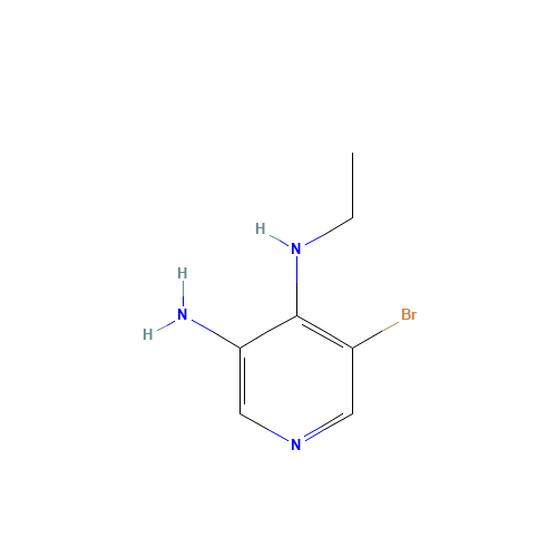5-bromo-4-N-ethylpyridine-3,4-diamine (CAS: 607371-03-9) - Chemical Structure and Molecular Formula 