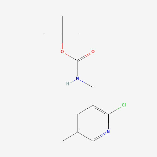 tert-butyl N-[(2-chloro-5-methylpyridin-3-yl)methyl]carbamate (CAS: 1203499-18-6) - Chemical Structure and Molecular Formula 