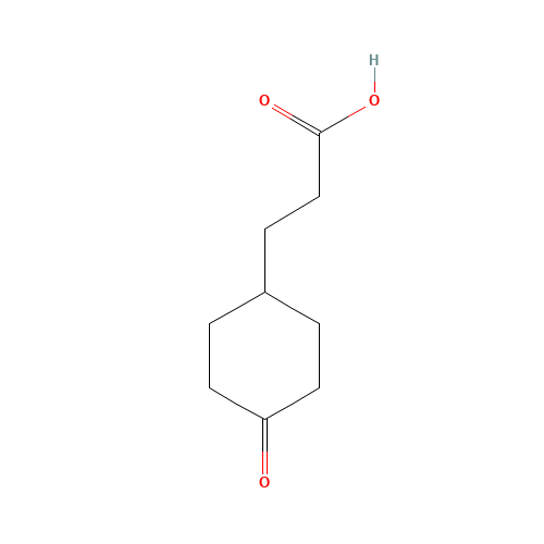 3-(4-oxocyclohexyl)propanoic acid (CAS: 4883-70-9) - Chemical Structure and Molecular Formula 