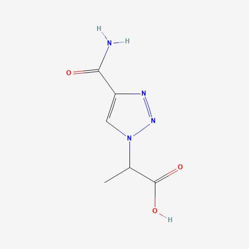 2-(4-carbamoyltriazol-1-yl)propanoic acid (CAS: 1190392-95-0) - Chemical Structure and Molecular Formula 