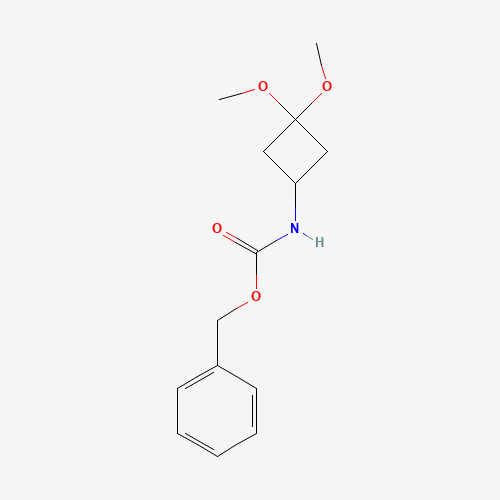 benzyl N-(3,3-dimethoxycyclobutyl)carbamate (CAS: 1268519-53-4) - Chemical Structure and Molecular Formula 