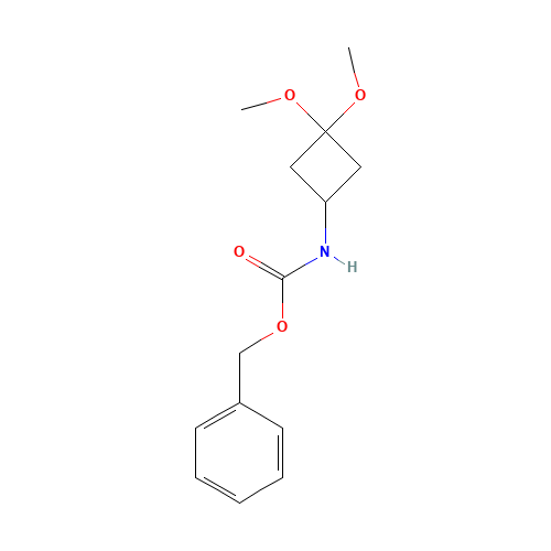 benzyl N-(3,3-dimethoxycyclobutyl)carbamate (CAS: 1268519-53-4) - Chemical Structure and Molecular Formula 