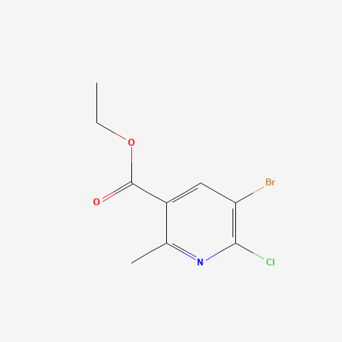 ethyl 5-bromo-6-chloro-2-methylpyridine-3-carboxylate (CAS: 41598-78-1) - Chemical Structure and Molecular Formula 