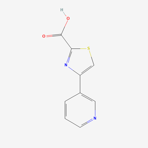 4-pyridin-3-yl-1,3-thiazole-2-carboxylic acid (CAS: 59020-46-1) - Chemical Structure and Molecular Formula 
