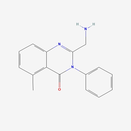 2-(aminomethyl)-5-methyl-3-phenylquinazolin-4-one (CAS: 870282-58-9) - Chemical Structure and Molecular Formula 