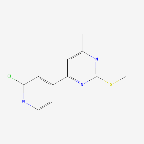 4-(2-chloropyridin-4-yl)-6-methyl-2-methylsulfanylpyrimidine (CAS: 861418-62-4) - Chemical Structure and Molecular Formula 