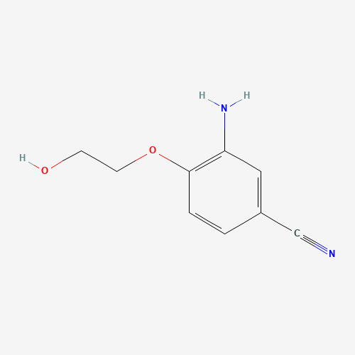 3-amino-4-(2-hydroxyethoxy)benzonitrile (CAS: 592552-43-7) - Chemical Structure and Molecular Formula 