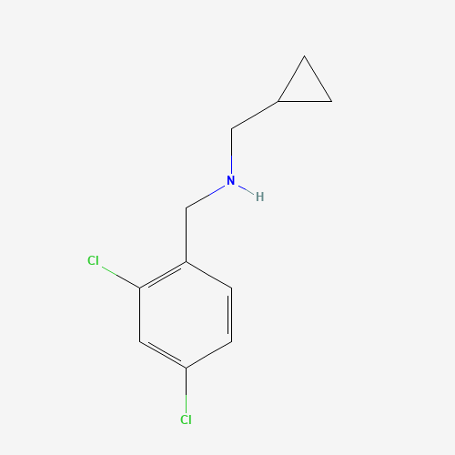 1-cyclopropyl-N-[(2,4-dichlorophenyl)methyl]methanamine (CAS: 1019539-09-3) - Chemical Structure and Molecular Formula 