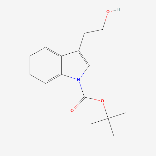 tert-butyl 3-(2-hydroxyethyl)indole-1-carboxylate (CAS: 141972-32-9) - Chemical Structure and Molecular Formula 
