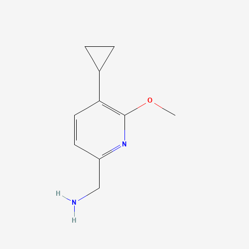 (5-cyclopropyl-6-methoxypyridin-2-yl)methanamine (CAS: 1224846-13-2) - Chemical Structure and Molecular Formula 