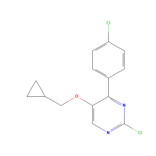 2-chloro-4-(4-chlorophenyl)-5-(cyclopropylmethoxy)pyrimidine (CAS: 1364677-34-8) - Related Chemical Product