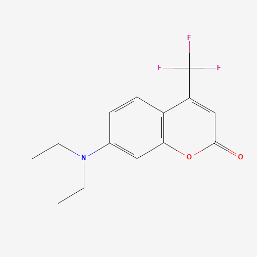 7-(diethylamino)-4-(trifluoromethyl)chromen-2-one (CAS: 41934-47-8) - Chemical Structure and Molecular Formula 