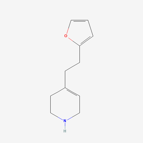 4-[2-(furan-2-yl)ethyl]-1,2,3,6-tetrahydropyridine (CAS: 158984-69-1) - Chemical Structure and Molecular Formula 