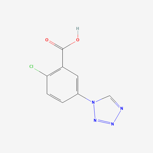 2-chloro-5-(tetrazol-1-yl)benzoic acid (CAS: 190270-10-1) - Chemical Structure and Molecular Formula 