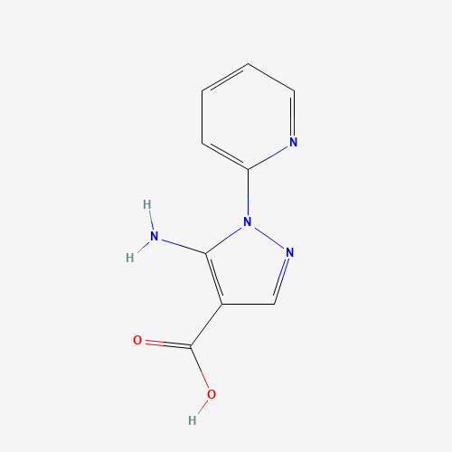 5-amino-1-pyridin-2-ylpyrazole-4-carboxylic acid (CAS: 126583-37-7) - Chemical Structure and Molecular Formula 