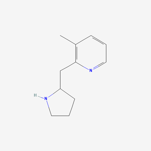 3-methyl-2-(pyrrolidin-2-ylmethyl)pyridine (CAS: 881040-09-1) - Chemical Structure and Molecular Formula 