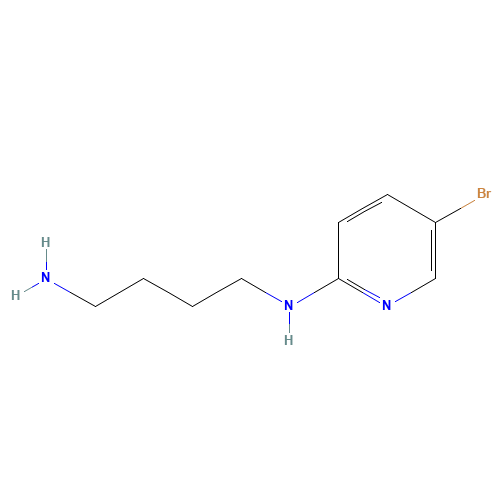 N'-(5-bromopyridin-2-yl)butane-1,4-diamine (CAS: 199522-78-6) - Chemical Structure and Molecular Formula 