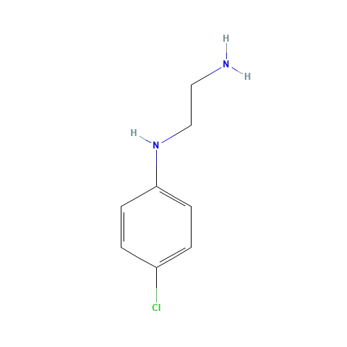 N'-(4-chlorophenyl)ethane-1,2-diamine (CAS: 14088-84-7) - Chemical Structure and Molecular Formula 