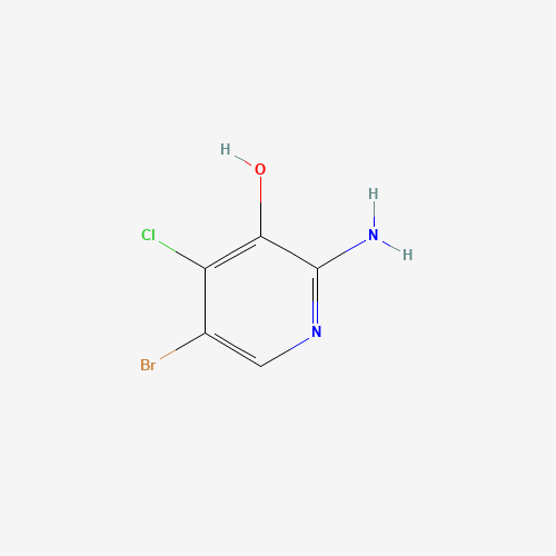 2-amino-5-bromo-4-chloropyridin-3-ol (CAS: 1003710-63-1) - Chemical Structure and Molecular Formula 