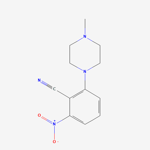 2-(4-methylpiperazin-1-yl)-6-nitrobenzonitrile (CAS: 63365-16-2) - Chemical Structure and Molecular Formula 