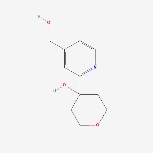 4-[4-(hydroxymethyl)pyridin-2-yl]oxan-4-ol (CAS: 156151-84-7) - Chemical Structure and Molecular Formula 