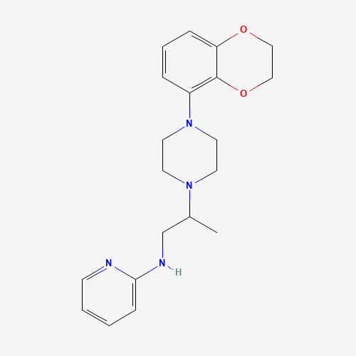 N-[2-[4-(2,3-dihydro-1,4-benzodioxin-5-yl)piperazin-1-yl]propyl]pyridin-2-amine (CAS: 187795-98-8) - Chemical Structure and Molecular Formula 