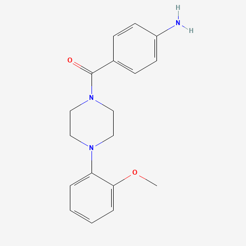 (4-aminophenyl)-[4-(2-methoxyphenyl)piperazin-1-yl]methanone (CAS: 302333-22-8) - Chemical Structure and Molecular Formula 